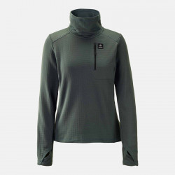 Jones Women's Flagship Recycled Grid Fleece Pullover in the Dawn Blue colorway