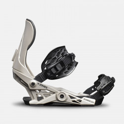 Jones Mercury Snowboard Bindings featuring SkateTech, shown in gray color, side view