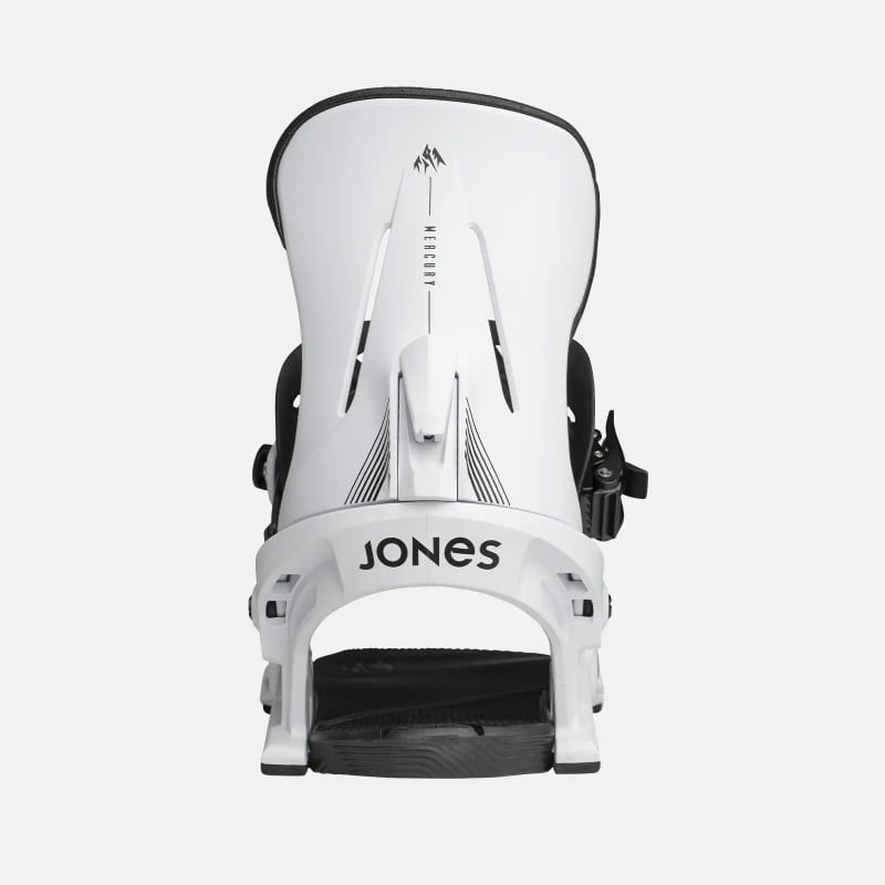 Jones Men's Mercury Snowboard Binding 2025 in the Cloud White colorway - Highback view