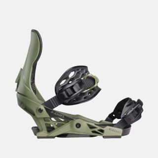 Jones Men's Mercury Snowboard Binding 2025 in the Green colorway - Side view