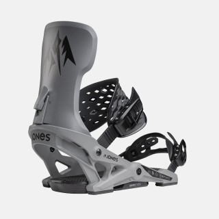 Jones Men's Meteorite Snowboard Binding 2025 in the Gray colorway - Back view