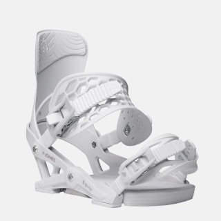 Jones Women's Equinox Snowboard Binding 2025 in Cloud White colorway - Back view