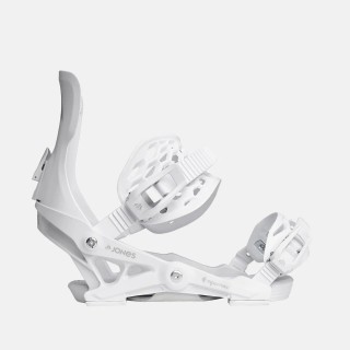 Jones Women's Equinox Snowboard Binding 2025 in Cloud White colorway - Back view