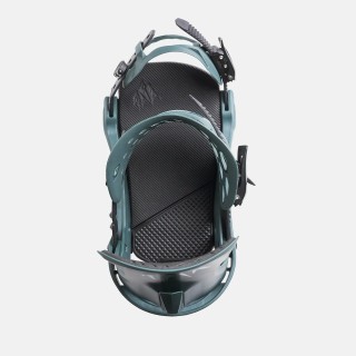 Jones Women's Equinox Snowboard Binding 2025 in Pacific Teal colorway - Back view