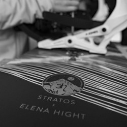 Detail shot of the Women's Stratos x Elena Hight Snowboard