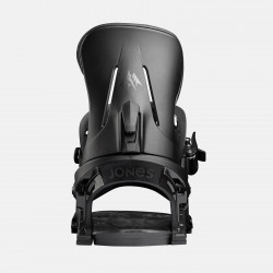 Jones Mercury Snowboard Bindings featuring SkateTech, shown in Eclipse Black color, back view