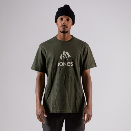 Truckee front side print organic cotton tee - pine green